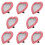 8Pcs Stable Base Pink Desktop Cosmetics Shape for Women 10