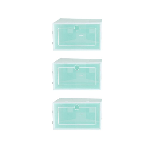 18Pcs Clear Storage Boxes Stackable Shoe Rack Organizer 1