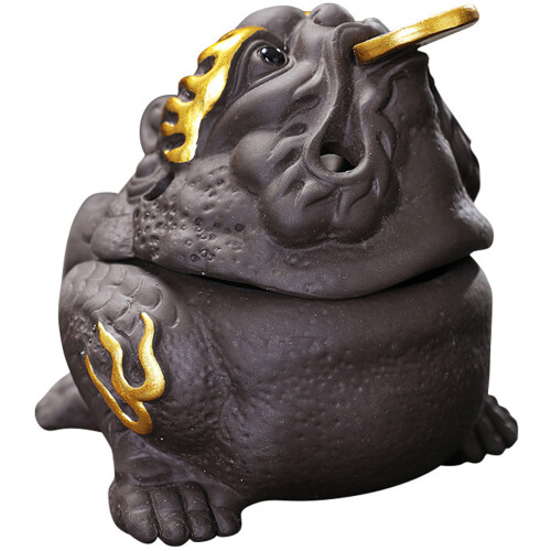 5Pcs Artistic Ceramic Toad Backflow Incense Holder for Home Decor 1