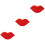 3Pcs Plush Red Lips Throw Pillows Soft Sofa Cushions Cozy Home Decor 5
