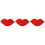 3Pcs Plush Red Lips Throw Pillows Soft Sofa Cushions Cozy Home Decor 4
