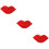 3Pcs Plush Red Lips Throw Pillows Soft Sofa Cushions Cozy Home Decor 9