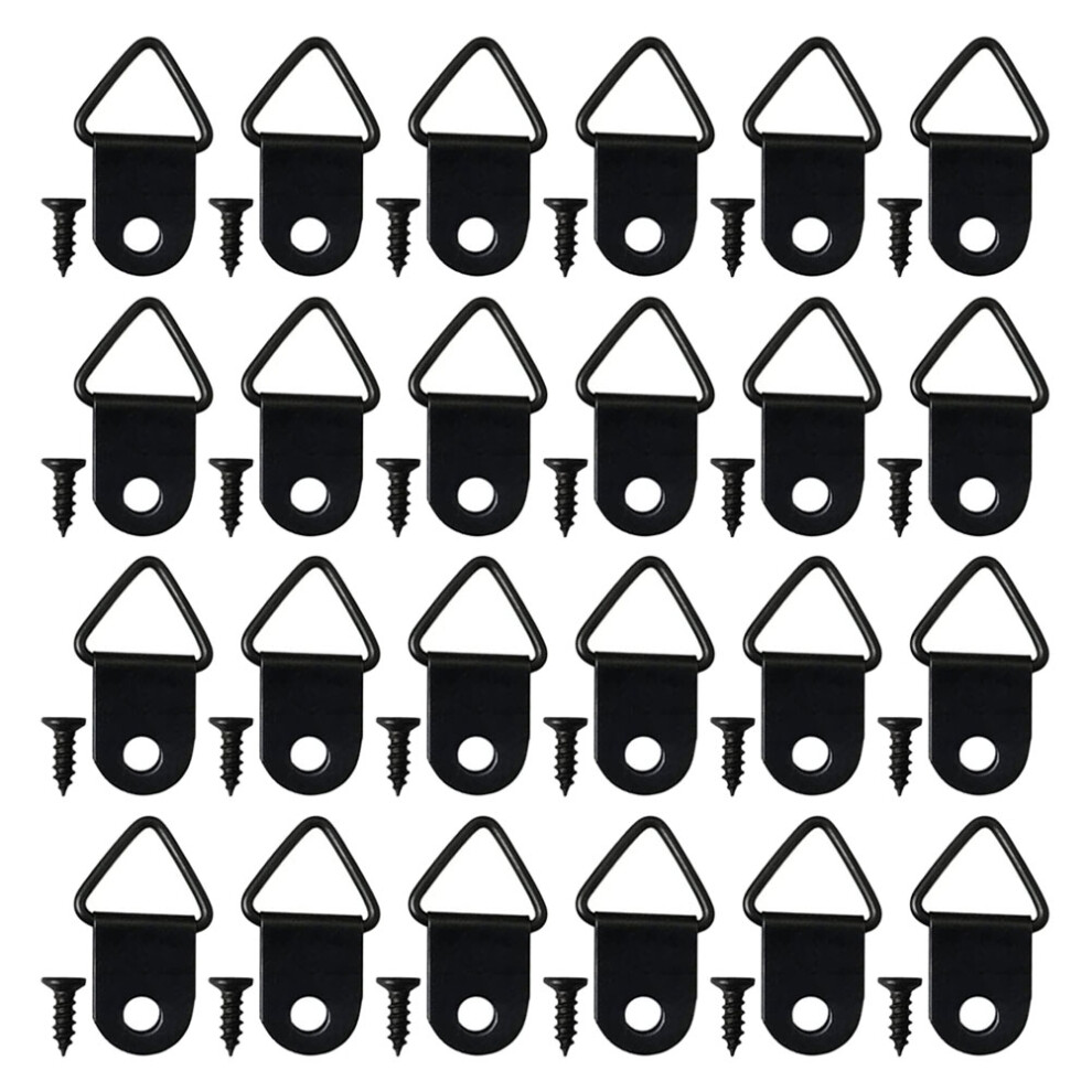 500Pcs Black Triangle D Rings Picture Frame Hangers For Wall Hanging 3591495193836