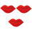 3Pcs Plush Red Lips Throw Pillows Soft Sofa Cushions Cozy Home Decor 3