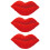 3Pcs Plush Red Lips Throw Pillows Soft Sofa Cushions Cozy Home Decor 8