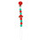 1Pc Red Baby Teether Chain Silicone Holder Safe Infant Clip 1