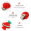 1Pc Red Baby Teether Chain Silicone Holder Safe Infant Clip 7