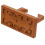2Pcs Compact Wooden Cucurbit Flute Storage Rack Brown Wall Shelf 1
