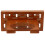 2Pcs Compact Wooden Cucurbit Flute Storage Rack Brown Wall Shelf 2