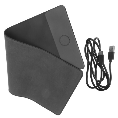 Multifunctional Wireless Mouse Pad Charger Black Smooth Touch Mat