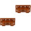 2Pcs Compact Wooden Cucurbit Flute Storage Rack Brown Wall Shelf 4
