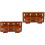 2Pcs Compact Wooden Cucurbit Flute Storage Rack Brown Wall Shelf 5