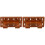 2Pcs Compact Wooden Cucurbit Flute Storage Rack Brown Wall Shelf 3