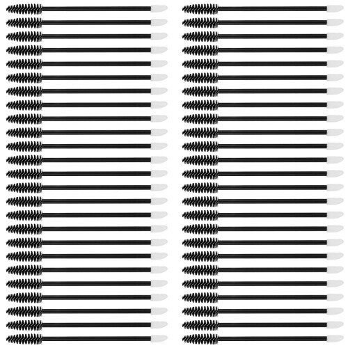 100Pcs Black Nylon Eyelash and Eyebrow Brushes Disposable for Makeup 2