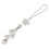 2Pcs Car Decorative Rhinestone Pendant White Rearview Mirror Decor 11