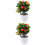 2Pcs Simulated Fruit Tree with Pot Olive Green Plastic Home Decoration 5