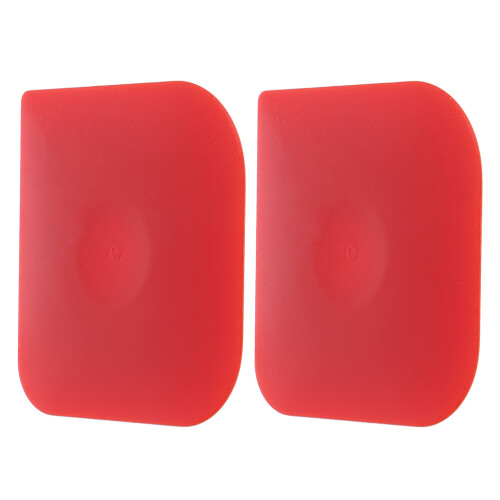 4Pcs Plastic Pot Tool Dark Red Pan and Dish Cleaning Scrapers 2