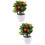 2Pcs Simulated Fruit Tree with Pot Olive Green Plastic Home Decoration 7