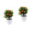 2Pcs Simulated Fruit Tree with Pot Olive Green Plastic Home Decoration 4