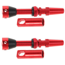 6Pcs Red Aluminum French Valve Stem Replacement Kit for Bicycle Tires