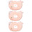 3Pcs Lightweight Pink Cat Recovery Collar Fruit Decor Pet Cone 10