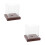 2Pcs Baseball Display Case with Wooden Base Clear Acrylic Storage Box 10