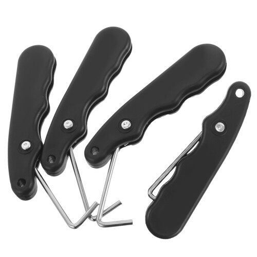 8Pcs Universal Black Skate Boot Lace Tightener Tool Foldable Design 1