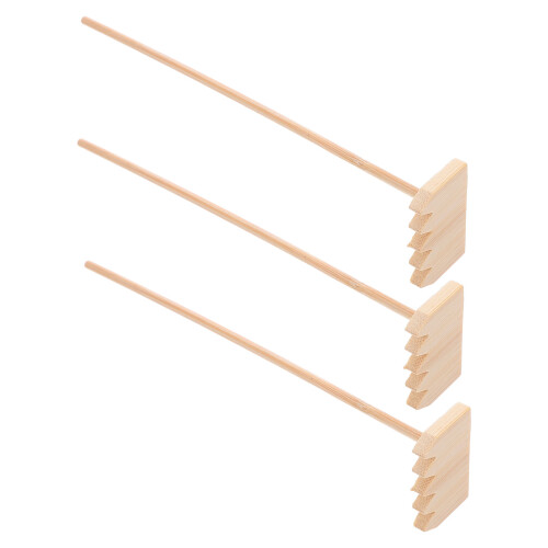 15Pcs Portable Bamboo Mini Rake Light Yellow Sand Meditation Tools 2