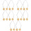 10Pcs Portable Metal Face Dimple Maker Trainer Adjustable in Gold 9