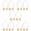 10Pcs Portable Metal Face Dimple Maker Trainer Adjustable in Gold 10