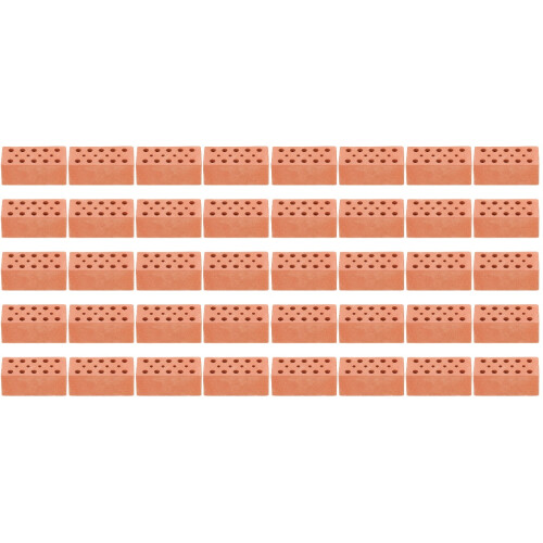 40Pcs Miniature Bricks Brown DIY Layout Brick Decors for Kids 1