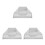 3Pz Blocco Barbecue Rete Argento 6