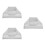 3Pz Blocco Barbecue Rete Argento 7