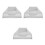 3Pz Blocco Barbecue Rete Argento 5
