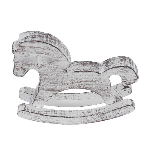 4Pz Statue Nostalgiche in Legno Bianco Per Casa E Ufficio