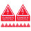 50Pz Sticker Sicurezza PVC Rosso Per Esterni 1