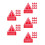 50Pz Sticker Sicurezza PVC Rosso Per Esterni 8