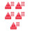 50Pz Sticker Sicurezza PVC Rosso Per Esterni 4