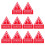 50Pz Sticker Sicurezza PVC Rosso Per Esterni 2