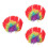 3Pz Parrucche Con Luci LED Per Halloween E Feste Colorate 3