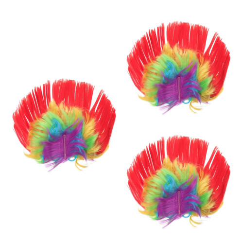 3Pz Parrucche Con Luci LED Per Halloween E Feste Colorate 2