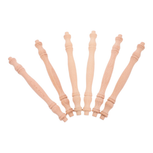 24Pz Spindle Legno Massello Khaki Per E Arredamento Casa 2