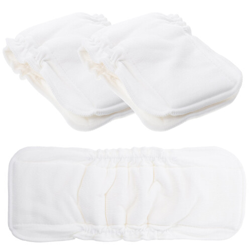 6St Wit Herbruikbare Baby Luiers Bamboe Microvezel Waterdicht Comfort