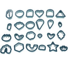 5Sets Donkerblauwe Plastic Clay Cutter Kit Voor Sieraden