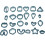 5Sets Donkerblauwe Plastic Clay Cutter Kit Voor Sieraden 1