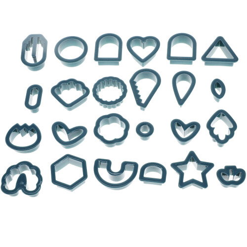5Sets Donkerblauwe Plastic Clay Cutter Kit Voor Sieraden