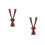 2Pcs Compact Handmade Wooden Bunny Ornaments for Easter Decoration 7