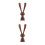 2Pcs Compact Handmade Wooden Bunny Ornaments for Easter Decoration 3