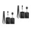 2Set Porta Tessere Nero PU Con E Gancio Retrattile Resistente 4