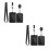 2Set Porta Tessere Nero PU Con E Gancio Retrattile Resistente 6